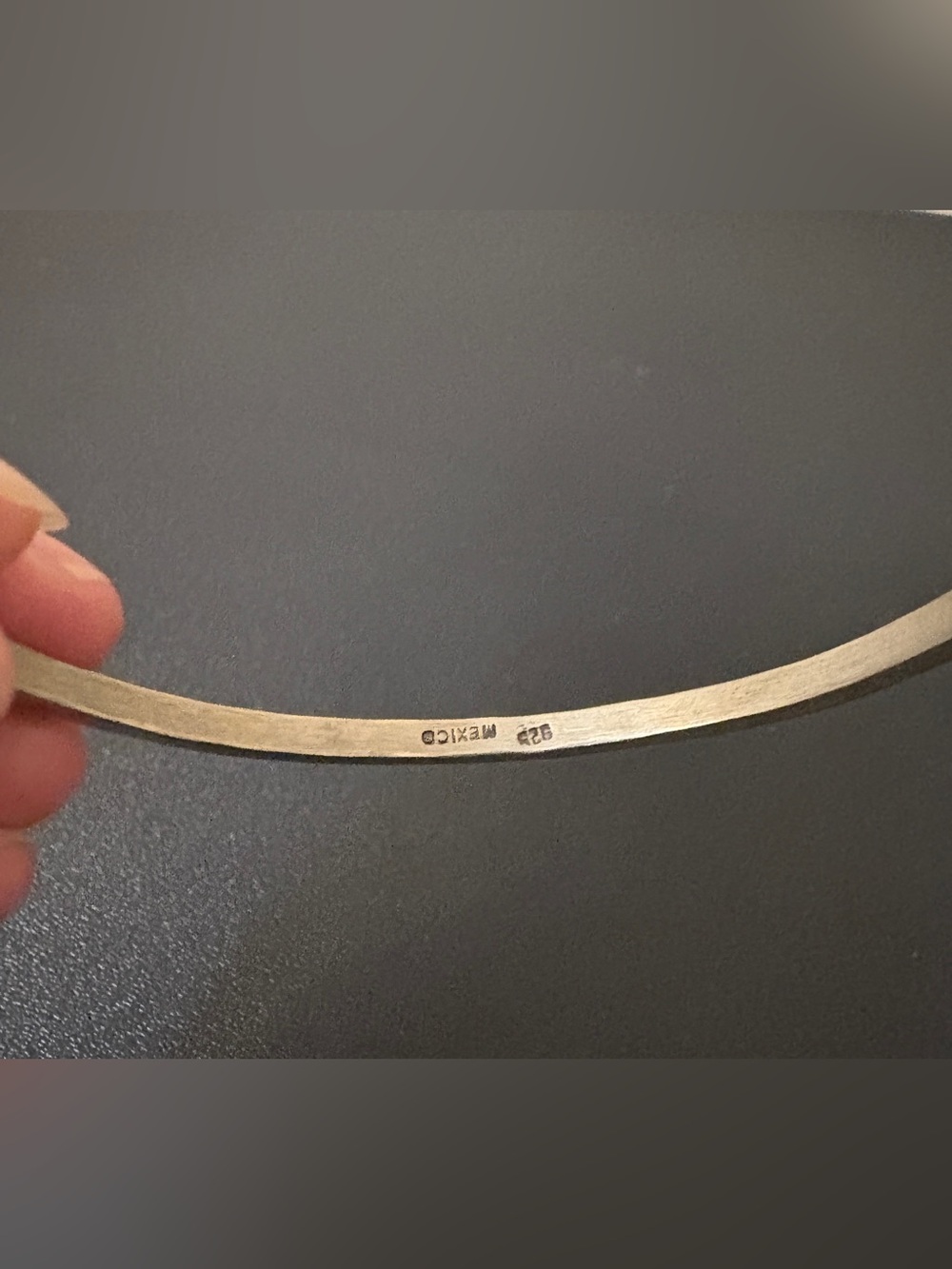 Sterling Silver 925 Mexico Etched Bangle Bracelet 20 grams